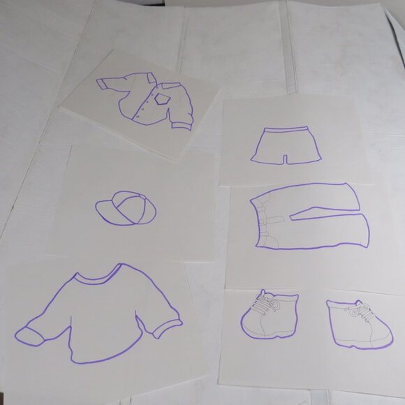 Weather Report with Teddy Bear Dress Up LAMINATED BULLETIN BOARD SET 1990s - Picture 9 of 10